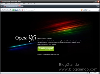 Opera 9.5 disponibile 5 giorni prima di Firefox 3